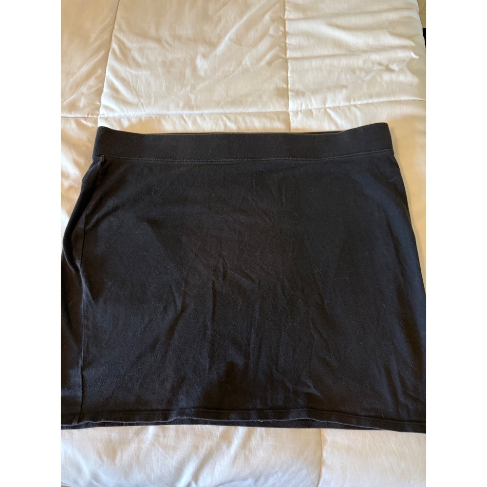 Route 66 Black Cotton Blend Stretch Mini Skirt XL 3013